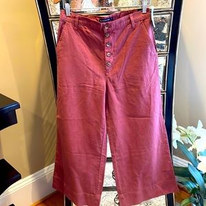 Linen blend cropped pants NWT